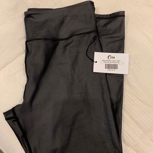 Zyia black metallic leggings